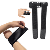 NEW Black Finger Support Protector for Sports With Free Elastic Wrist Band - Pain Relief Finger Guard & Protective Gear - Judo, MMA, Volleyball, Basketball, Rugby