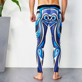 OSS Sports - Colourful 3/4 Compression Long Pants Men's Sports Running Tights Basketball Gym Bodybuilding Skinny Leggings Trousers