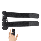 NEW Black Finger Support Protector for Sports With Free Elastic Wrist Band - Pain Relief Finger Guard & Protective Gear - Judo, MMA, Volleyball, Basketball, Rugby