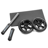 OSS - Abdominal Exercise Wheel Black Roller With Extra Thick Knee Pad Mat