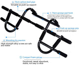Oss - Multi-Grip Chin-Up/Pull-Up Bar, Heavy Duty Doorway Trainer for Home Gym, Black. Includes a Free Figure 8 Resistance Bands