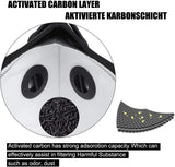 Sport Face Mask Anti Pollution Dust Half Face Mask with 2 Activated Carbon Air Filters