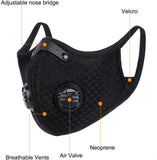 Sport Face Mask Anti Pollution Dust Half Face Mask with 2 Activated Carbon Air Filters