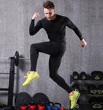 OSS - Compression Pants - Men's Tights Base Layer Leggings, Best Running/Workout, Black, UK L_Tag XL