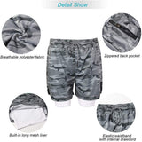 OSS - Mens Gym Training 2 in 1 Sports Shorts Outdoor Workout Running with Pockets