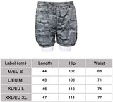OSS - Mens Gym Training 2 in 1 Sports Shorts Outdoor Workout Running with Pockets