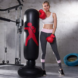 Punch Bag, Inflatable Free-Standing Fitness Sandbag with a Free Foot Air Pump