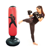 Punch Bag, Inflatable Free-Standing Fitness Sandbag with a Free Foot Air Pump