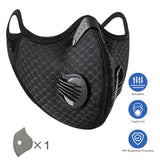 Sport Face Mask Anti Pollution Dust Half Face Mask with 2 Activated Carbon Air Filters