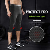 OSS - Men's 3/4 Compression Tight Pants Kneepads, Quick-Drying. Best Working Knee Pads.