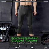 OSS - Men's 3/4 Compression Tight Pants Kneepads, Quick-Drying. Best Working Knee Pads.