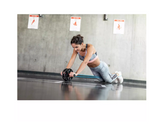 OSS - Abdominal Exercise Wheel Black Roller With Extra Thick Knee Pad Mat