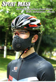 Sport Face Mask Anti Pollution Dust Half Face Mask with 2 Activated Carbon Air Filters