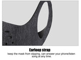 Sport Face Mask Anti Pollution Dust Half Face Mask with 2 Activated Carbon Air Filters