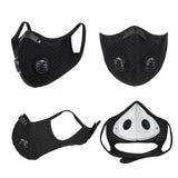 Sport Face Mask Anti Pollution Dust Half Face Mask with 2 Activated Carbon Air Filters