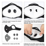 Sport Face Mask Anti Pollution Dust Half Face Mask with 2 Activated Carbon Air Filters