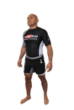 OSS Sports Men's BJJ, No GI, MMA, Top Plus Shorts Double-Layer Quick Dry - BJJ Grading Set - 2 PCS
