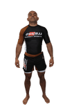 OSS Sports Men's BJJ, No GI, MMA, Top Plus Shorts Double-Layer Quick Dry - BJJ Grading Set - 2 PCS