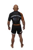 OSS Sports Men's BJJ, No GI, MMA, Top Plus Shorts Double-Layer Quick Dry - BJJ Grading Set - 2 PCS