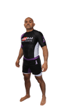 OSS Sports Men's BJJ, No GI, MMA, Top Plus Shorts Double-Layer Quick Dry - BJJ Grading Set - 2 PCS
