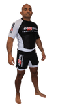 OSS Sports Men's BJJ, No GI, MMA, Top Plus Shorts Double-Layer Quick Dry - BJJ Grading Set - 2 PCS